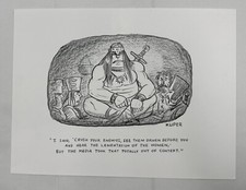 Peter Kuper original New Yorker cartoon comic art Conan the Barbarian 