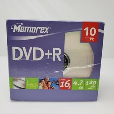 Memorex DVD R 10 Pack 16X, 4.7GB, 120 min Not Sealed Open Box