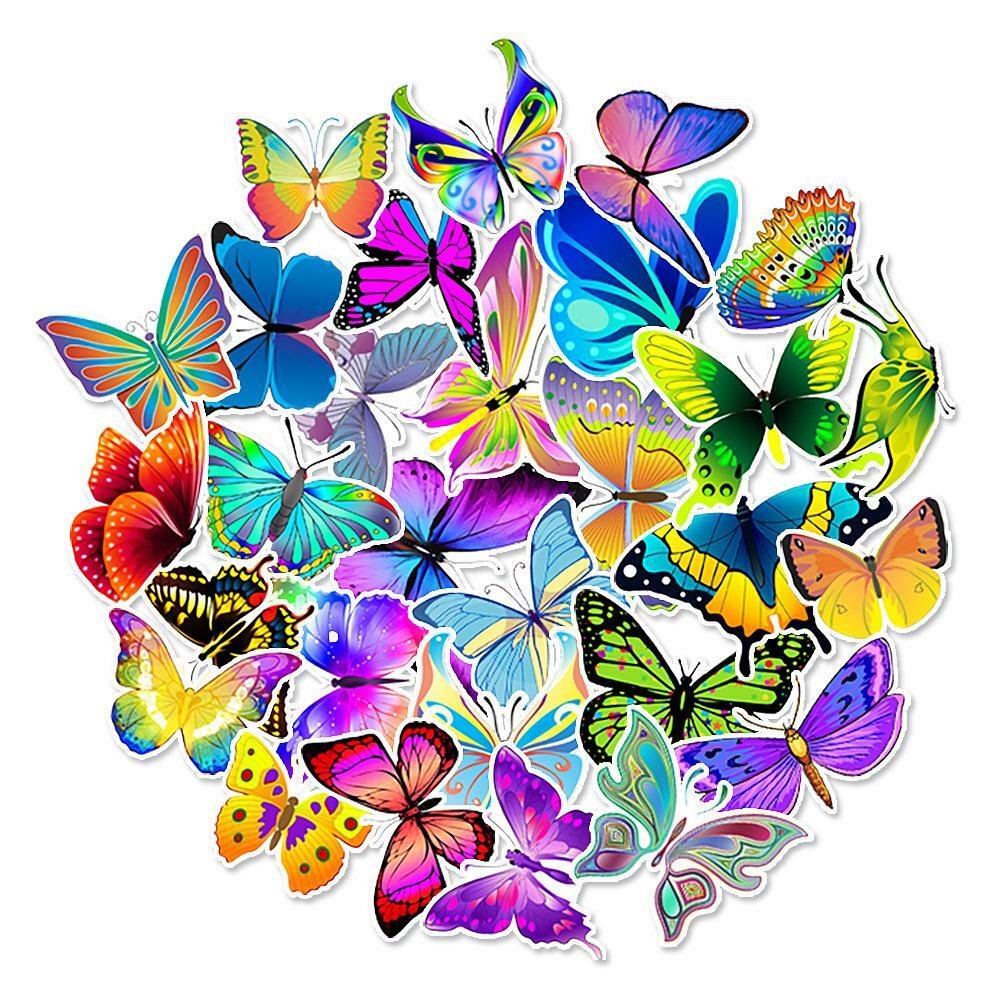 Butterfly Stickers Skateboard Vinyl Laptop Luggage Decal Hyd