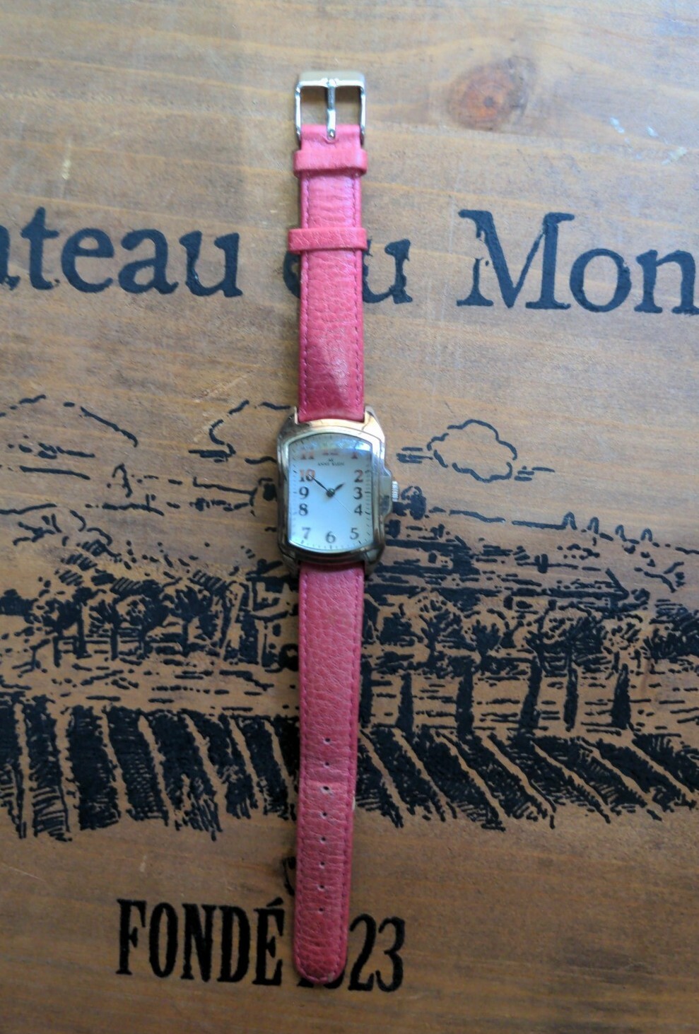 Women's ANNE KLEIN Silvertone Rectangular Case Wa… - image 3