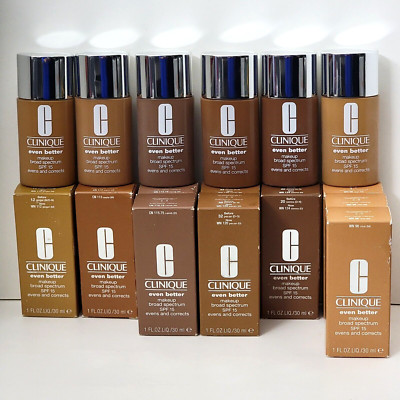 CLINIQUE EVEN BETTER MAKEUP Evens and Corrects 1.0 fl oz SPF 15 PICK YOUR SHADE
