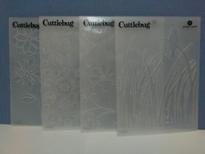 Provo Craft Cuttlebug - 4 Preowned - Flowers and Such Embossing Folders