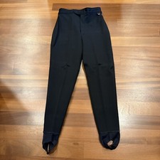 Vintage Roffe Solo ITB High Waist Stretch Black Snow Ski Pants Women's 12 Retro.