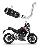 125 Duke 2012 - 2016 Auspuff SchalldäMpfer Gp Schwarz Dominator