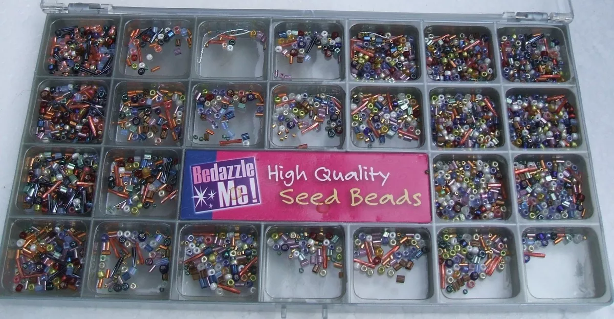 Bedazzle Me High Quality Seed Bead Assortment in Plastic Tray Package