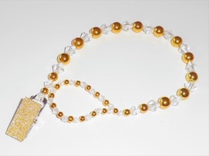 gold baby dummy chain