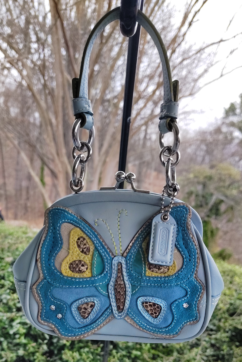 Coach 3564 MICRO Limited Edition Y2K Light Blue Butterfly Applique