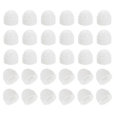 30Pcs Nut Protection Cap, M16x23x26mm Hexagonal Screw Protection Cap (White)