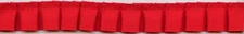 7/8" red grosgrain pleated ribbon fabric trim 12 yards trimming