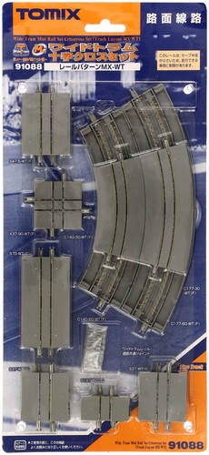 TOMYTEC 910886 TOMIX N Gauge Wide Tram Mini Rail Set Cross Pattern MX-WT 91088 | Condition: Nuevo