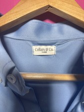 Collars and Co Polo Shirt Men  s Size Extra Large Blue Dress Collar Preppy Golf