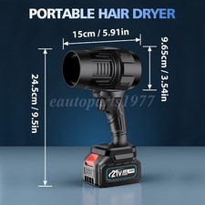 Turbo Blower Fan Cordless Super Power Mini Air Duster For Car Drying Cleaning US