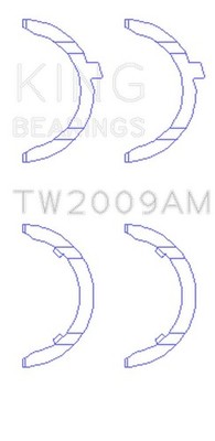 KING Engine Crankshaft Thrust Washer Set - THRUST WASHER SET For AUDI KH, 1B, 2B