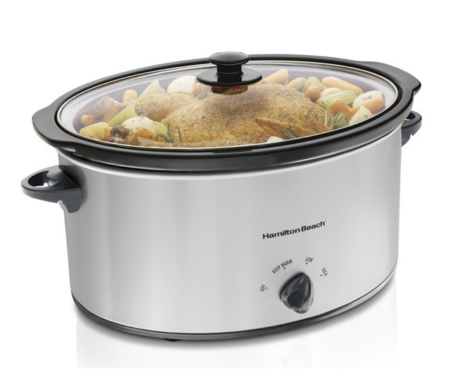 Hamilton Beach Slow Cooker 6 Qt Capacity Model 33167 Chrome 