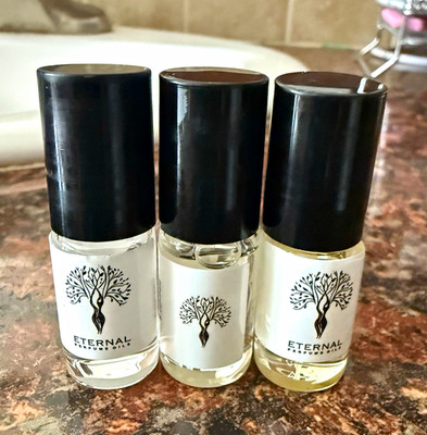 Eternal Perfume Oils Roll-On Perfume Oil Set 3 Scents Travel Size 0.3 fl oz