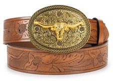 Western Belts for Women Men Cowgirl Cowboy Country Belt Leather Style Fashion