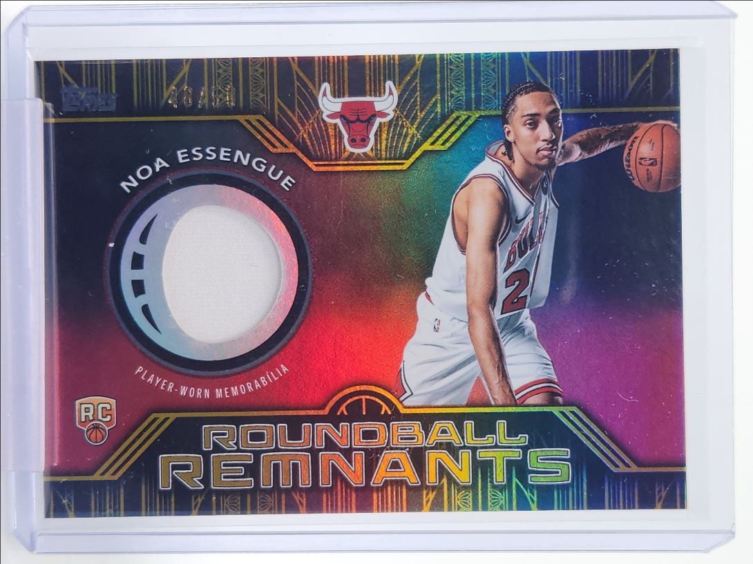 NOA ESSENGUE 2025-26 TOPPS ROUNDBALL REMNANTS ROOKIE PATCH GOLD RC /50 Q3694