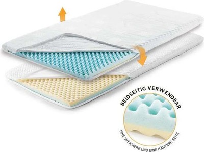 nah-vital Matratzentopper 90x200cm 4in1 Memoryschaum wendbar 2 Härtegrade