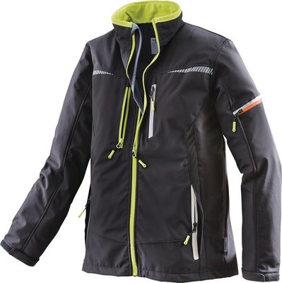 TERRAX Softshelljacke schwarz / lime Wetterjacke Outdoorjacke Softshell Jacke