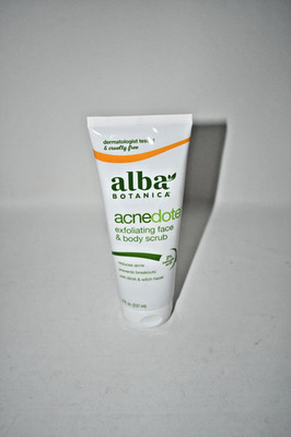 Alba Botanica Natural Acnedote Face & Body Scrub, 8 Fl Oz, Acne Treatment, NWT