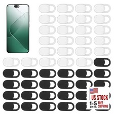 50 Pcs Webcam Cover, Black Practical Laptop Camera Cover Small Black, White