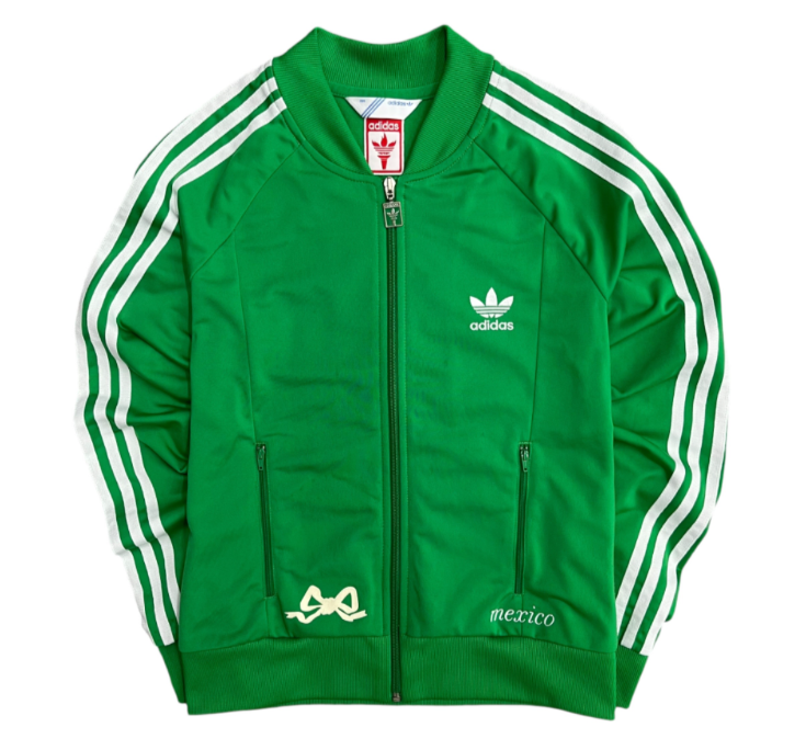 Vintage Adidas Mexico Olympics Green Track Top Jacket - Women's