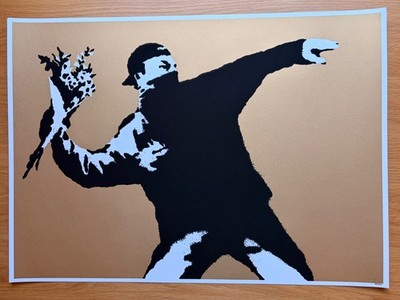 Authentic West Country Prince - Banksy - Love is in the Air - Gold Edition /500