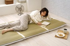 Japanese Tatami Igusa Rush Grass Sleeping Mat, Full Size Futon Topper