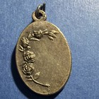 Padre Pio Oval Medal Pendant Charm Marked ITALY Christianity Religious Medal — photo 4