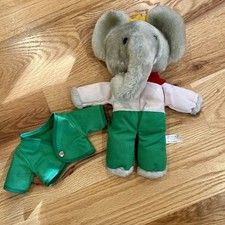 Vintage 1977 Gund Babar the Elephant Plush Removable jacket