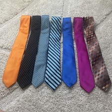 Lot of 7 Designer Neck Ties Mens Tie Multicolor Various Width  Length