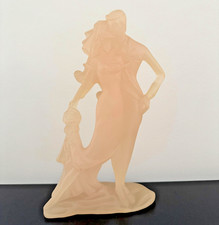 Vintage Frosted Lucite Statue By Mirage Art Deco Bride and Groom Dancing 