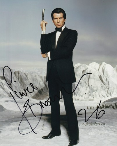 PIERCE BROSNAN signed Autogramm 20x25cm JAMES BOND in Person autograph ACOA