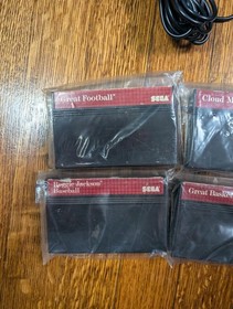 Sega Master System - Original Launch Edition Console Lot  With 18 Games Tested