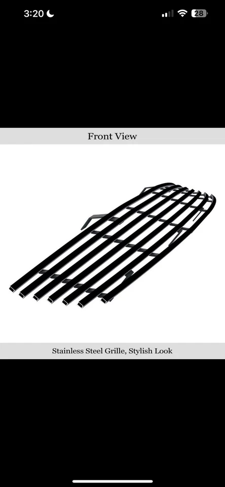 Se adapta a Infiniti G35 2003-2004 sedán acero inoxidable negro billet rejilla inserto Foto 2 de 3