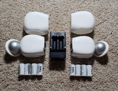 LOT OF 2 Netgear Arlo VMC3030 Wireless Cameras - W/ accessories 
