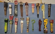 Draft Beer Tap Handle Lot of 18 Used Unusual And Unique Tap Handles 