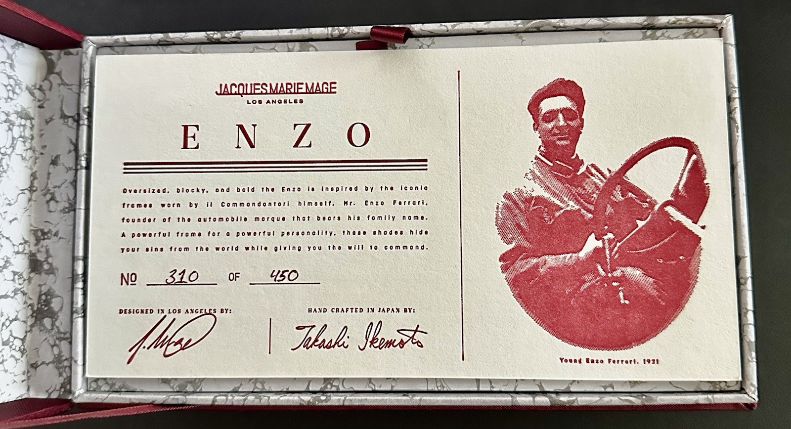 JACQUES MARIE MAGE Enzo Argyle. Super Rare. Sold Out. Limited Edition. Pristine. image 8