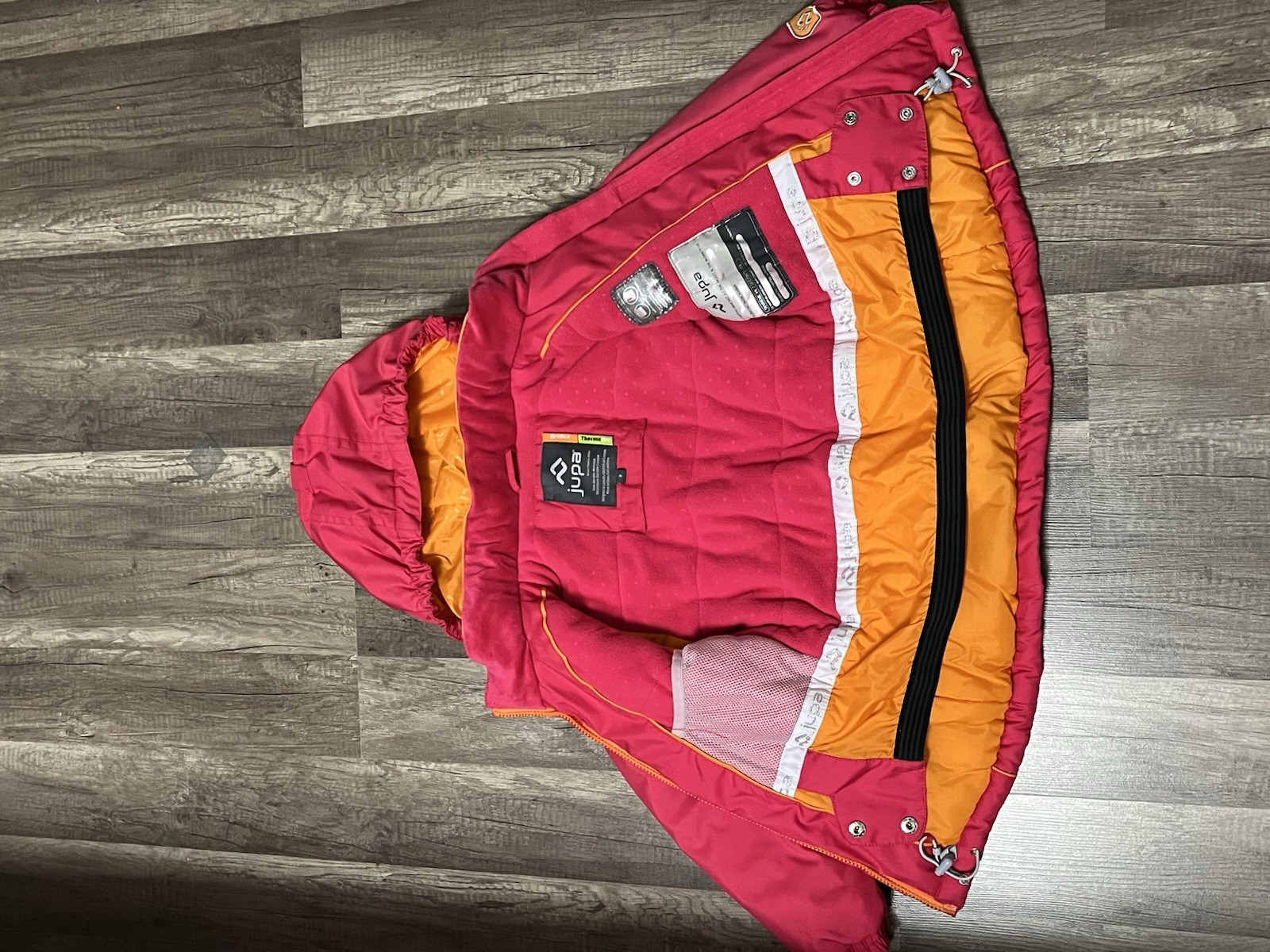 JUPA Snowsuit Toddler Girl 3T Winter Jacket Pants /bibs Pink/ Orange+ Extras image 2
