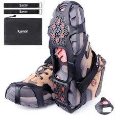 Sfee Crampons Ice Cleats V3 Tungsten Ice Cleats for Shoes and Boots Crampons ...