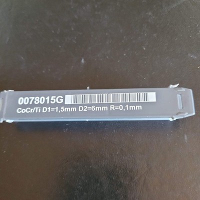 Datron Fräser 0078015G CoCr/Ti 1,5mm Schneide 6mm Schaft R=0,1mm