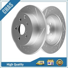 Rear Slotted Brake Rotors Fits Toyota RAV4 2006 2007-2018 Lexus HS250h 2010-2012