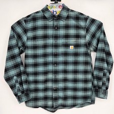 Carhartt Shirt Mens Medium Midweight Flannel Rugged Flex Relaxed Fit Plaid