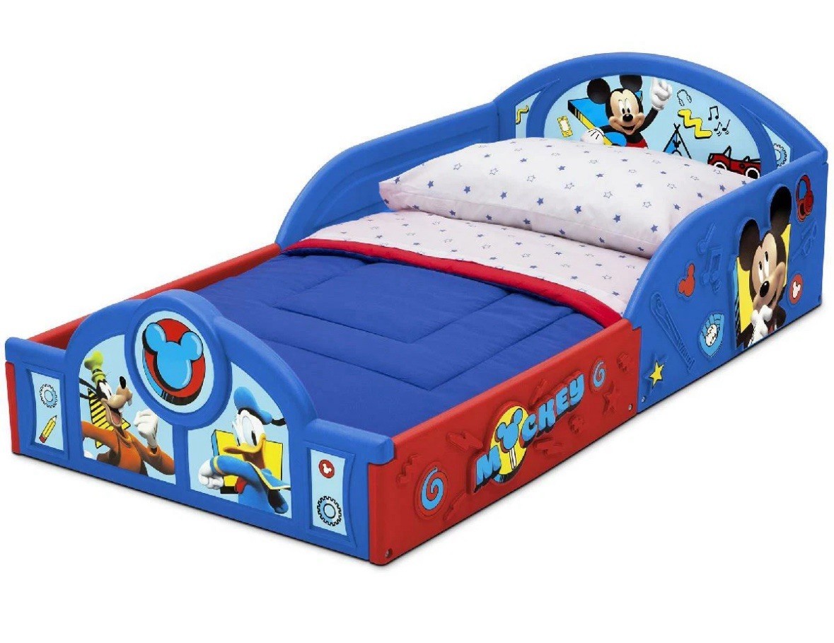 Disney Mickey Mouse Plastic Sleep and Play Toddler Bed by Delta Children New