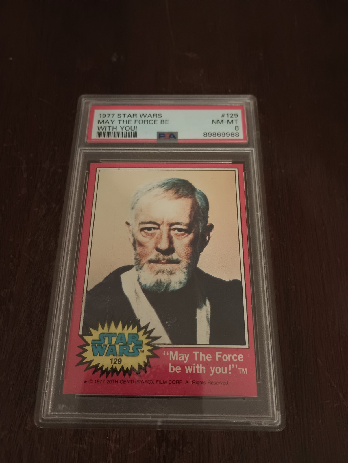 1977 Topps (Star Wars/2nd.Series) #129 May The Force Be With You (PSA 8)