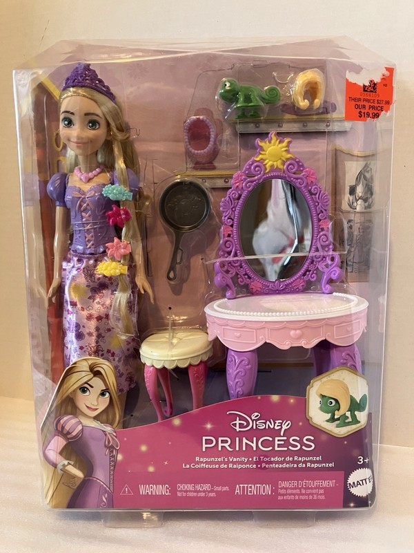 Disney Princess 2024 Tangled Rapunzel Doll Playset with Vanity And Accessories
