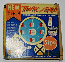 Vintage Regal Travel Safety Bingo Game 4 cards with original box 80