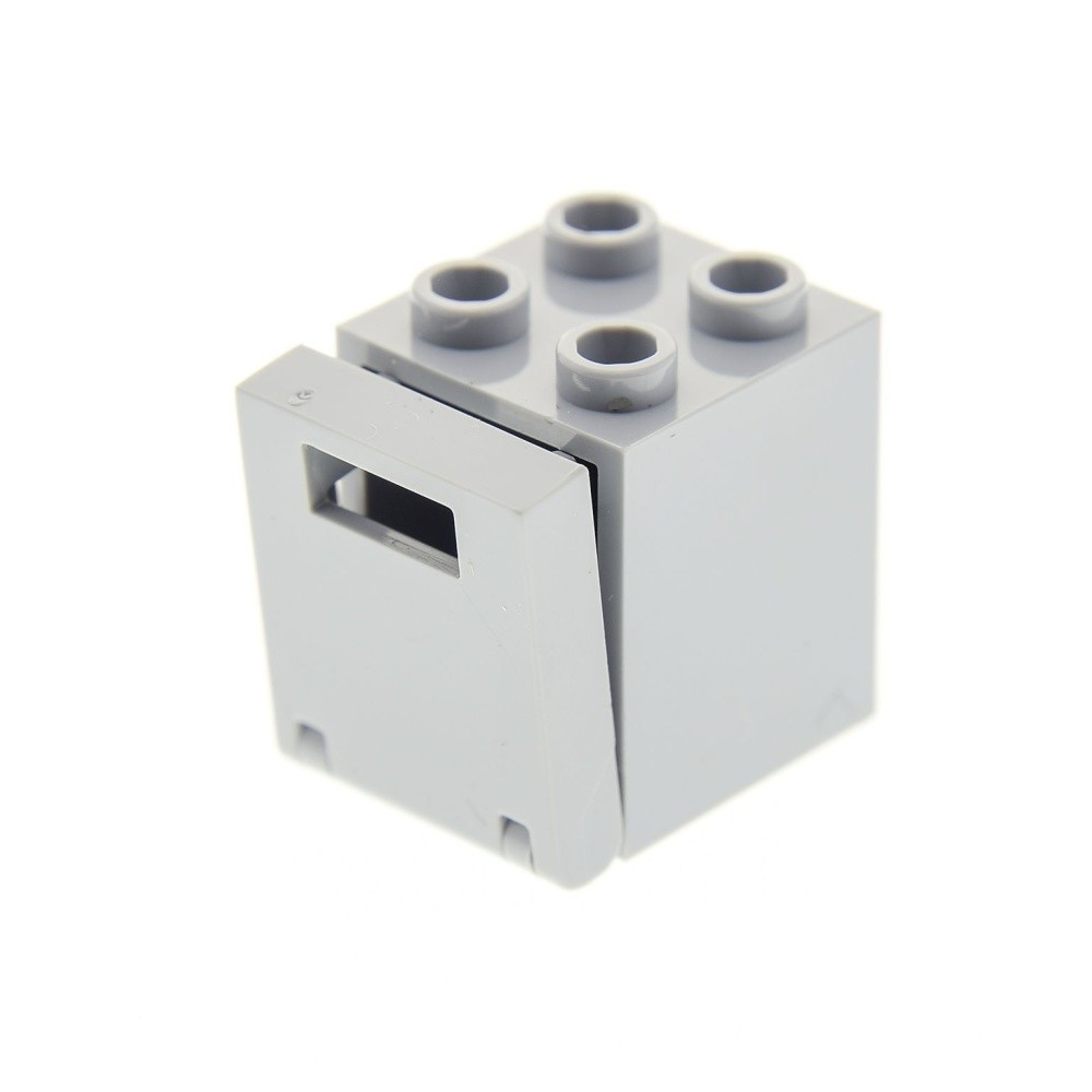 1x Lego Cabinet Container Box 2x2x2 New-Light Gray Door Empty 4346 30060 4345