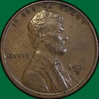 1931-S Lincoln Wheat Cent Almost Uncirculated AU Coin #36135