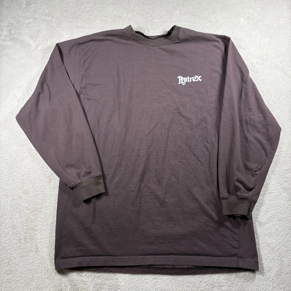 T-shirt col en V manches longues coton marron foncé femme | La Halle